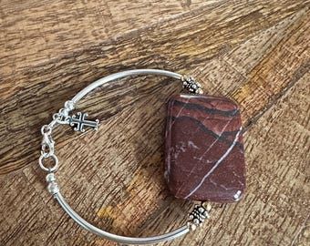 Red Jasper Bar Bracelet