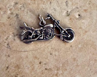 Sterling Silver Motorcycle charm