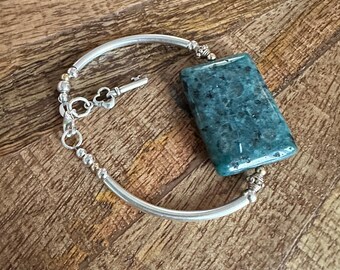 Blue Jasper Bar Bracelet