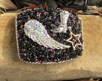 Belt Buckle - Crystal wing