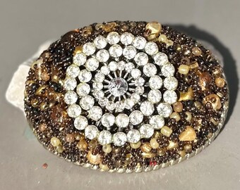 Belt Buckles- Vintage crystal broach