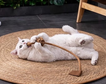 Cat Scratching Mat Natural Straw – Cat Scratcher & Cooling Sleeping Pad – Durable Scratch Pad for Indoor Cats – Modern Pet Furniture