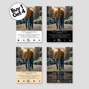 Bob Dylan The Freewheelin&#39; Album Poster: Musik Wall Art (4 Farben, digitaler Download)