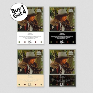 Bob Dylan Poster | Desire Album Art | 4 Color Versions Included | Digital Download | Music Wall Art | Music Gift