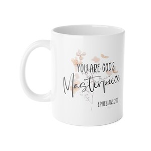 Inspirational Coffee Mug, Gift for Believers, Ephesians 2:10, Daily Motivation, Christian Home Decor, Bible Verse Mug, Thoughtful Gift