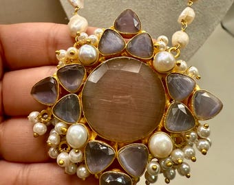 Real Pearls Long Necklace set