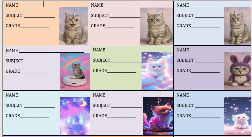Annotation Label Cat Cute Cat Notebook Labels - Etsy