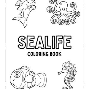 Sea Life Coloring Pages | Ocean Animals Printable for Kids | PDF Download