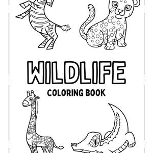 Libro para colorear de vida salvaje 10 imágenes, descarga PDF.
