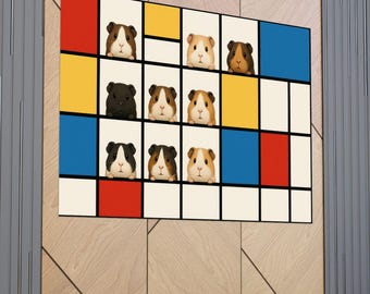 Meerschweinchen Moderne Kunst Poster: Meerschweinchen Meerschweinchen Wanddeko