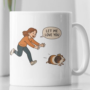Taza de conejillo de indias, linda taza de café para amantes de los cerditos, divertida taza de té para amantes de los roedores, taza de cerámica para conejillo de indias, 11 oz o 15 oz