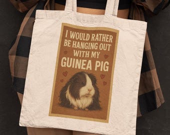 Meerschweinchen Liebhaber Tasche: Lustige Meerschweinchen Design, Baumwolle Canvas