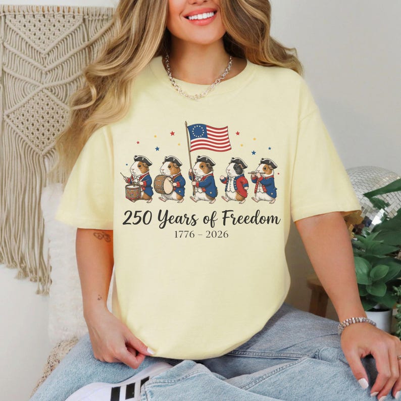 Guinea Pigs Fourth of July 250 Years of Freedom Comfort Colors Tank Top T-Shirt image 15