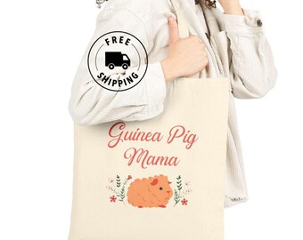 Meerschweinchen Mama Einkaufstasche - Geschenk für Tierliebhaber - Meerschweinchen Mama Wiederverwendbare Einkaufstasche
