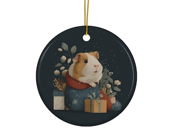 Adorno de conejillo de indias 2026: un acogedor recuerdo navideño