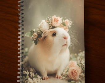 Journal floral pour cochon d'Inde - Carnet pour les amoureux des animaux