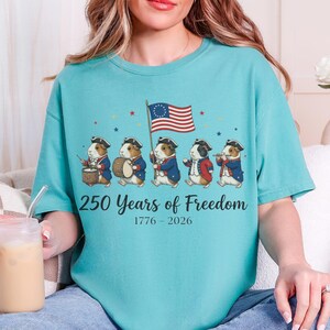 Guinea Pigs Fourth of July 250 Years of Freedom Comfort Colors Tank Top T-Shirt image 9
