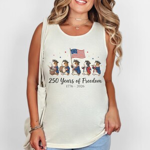 Guinea Pigs Fourth of July 250 Years of Freedom Comfort Colors Tank Top T-Shirt image 14