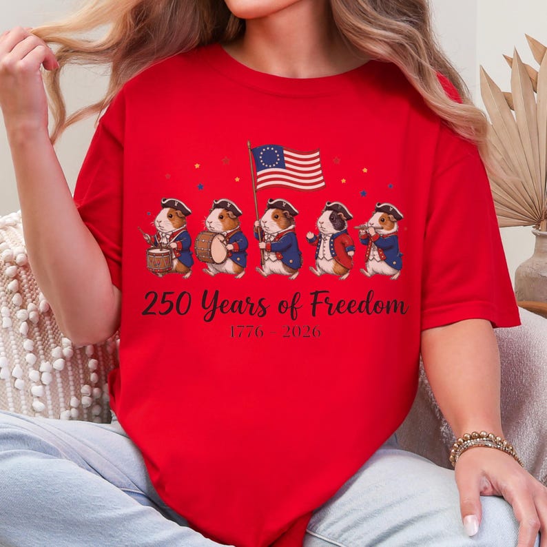 Guinea Pigs Fourth of July 250 Years of Freedom Comfort Colors Tank Top T-Shirt image 17