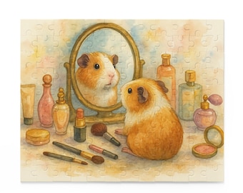 Guinea Pig Jigsaw Puzzle – Whimsical Cavy Art, Animal Lover Gift