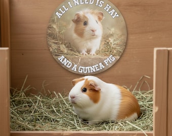 Guinea Pig Wooden Sign – Rustic Farmhouse Pet Lover Wall Decor