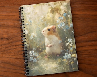 Carnet de notes floral Cochon d'Inde – Cadeau pour amoureux des cavy
