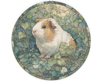 Guinea Pig Wooden Sign – Botanical Rustic Wall Art