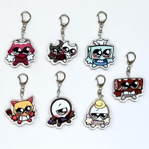 Dandy&#39;s World Acrylic Keychain, Dandys World Double Side, Brightney, Gigi, Glisten, Connie, Flutter, Shrimpo, Poppy, Dandys World Gift