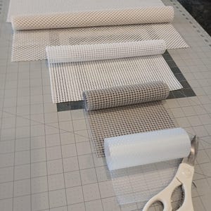 16&quot; deep custom sized, precut, non-adhesive liners for kitchen cabinets, bathroom drawers, storage spaces, bedroom closets and more.