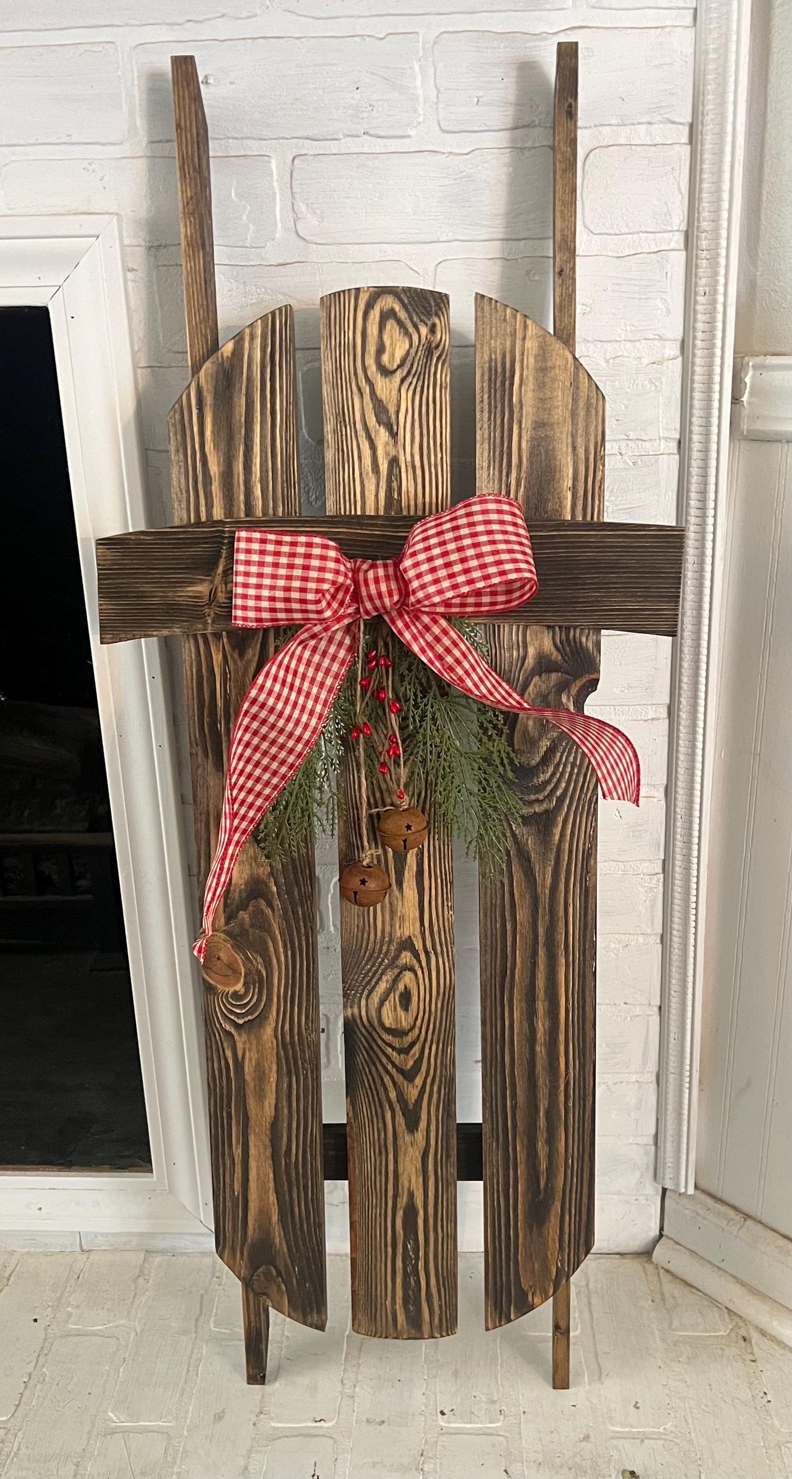 Handcrafted Wood Sleigh Decor - Etsy