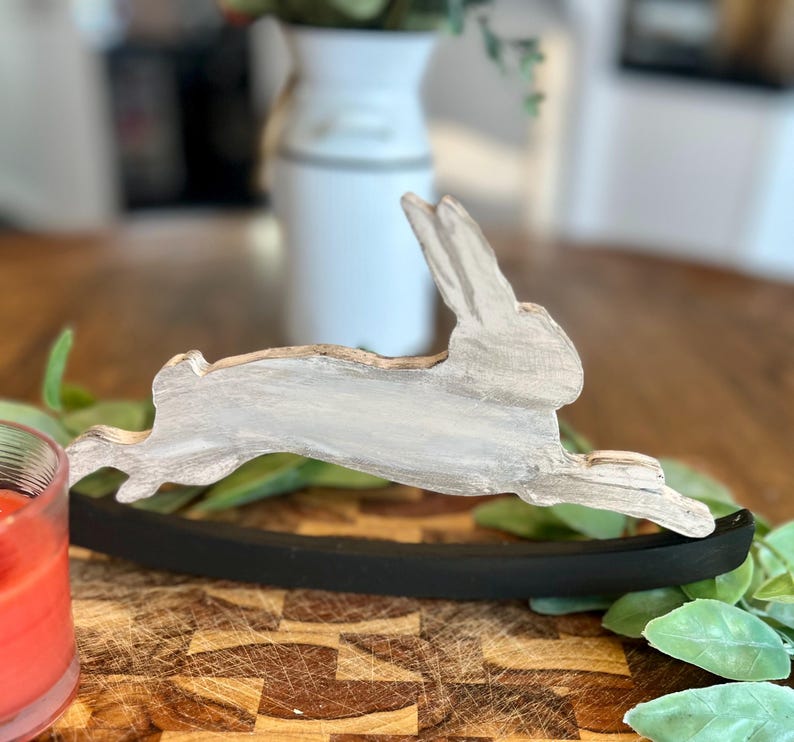 Small Rocking Rabbit Wood Decor - Etsy
