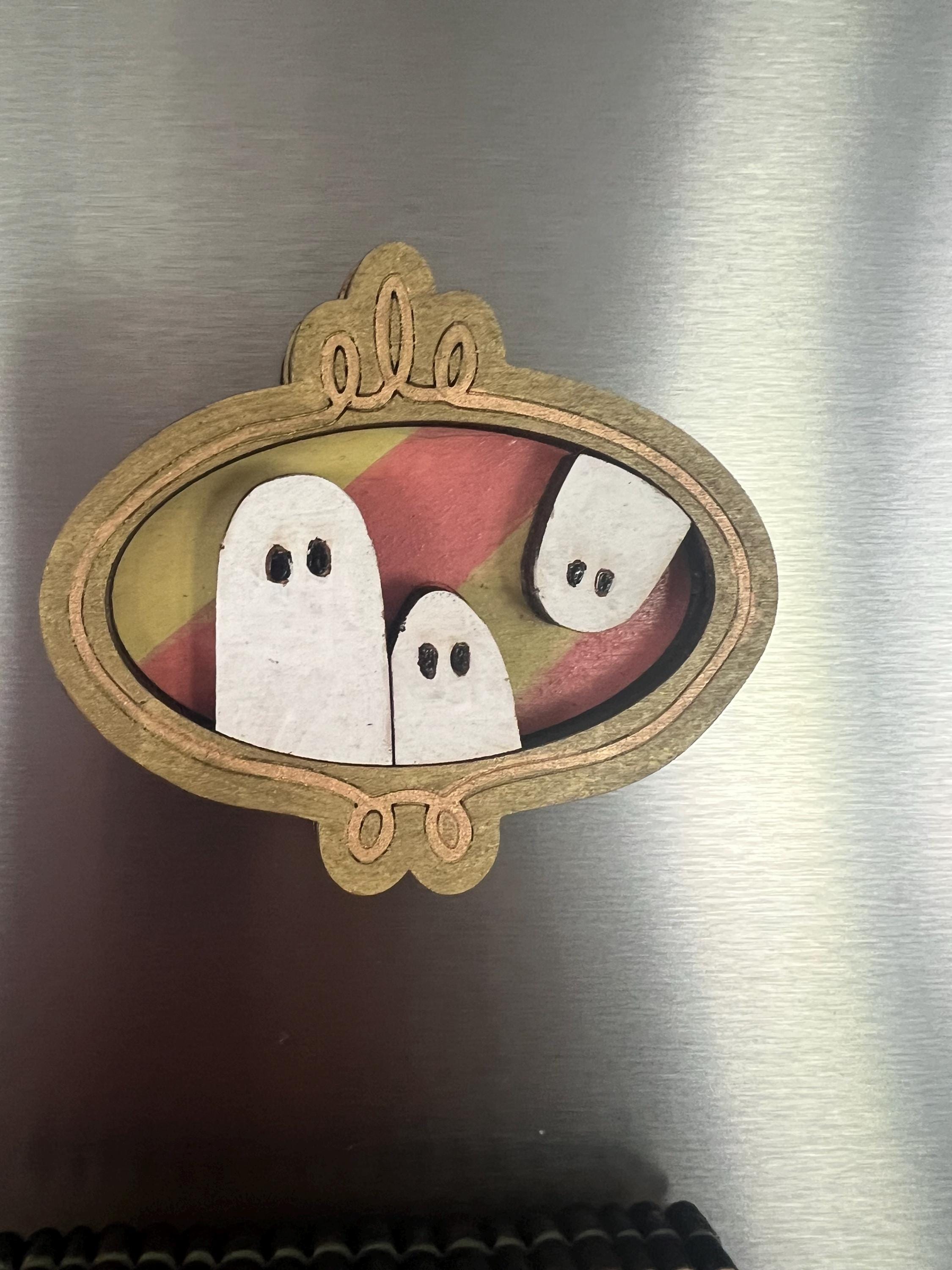 Ghost Magnets Ghost Family Portrait Magnets/gallery Wall Ghost Magnet Set - Etsy