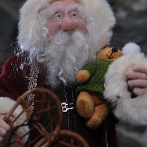One of a kind hand sculpted polymer Father Christmas