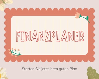 Finanzplaner Deutsch A4 A5 A6 | Digitaler Finanzplaner zum Ausdrucken | Wochenübersicht, Münzsparchallenge, Vorlage & Budget Tracker