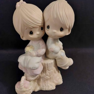 Vintage 1978 Precious Moments Figur ~ Liebe einander ~ E-1376 Aus der Original 21 Kollektion ~ KOSTENLOSER Versand