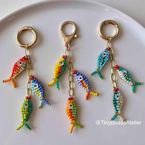Maak je eigen handgemaakte tashanger in de vorm van een vis, ontwerp je eigen sleutelhanger, aanpasbare kleuren, gepersonaliseerd tasaccessoire cadeau voor haar