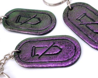 No Condom Keychain | Iridescent Color-Shift Handmade Keychain | Polymer Clay | Gag Gift | Offensive Gift
