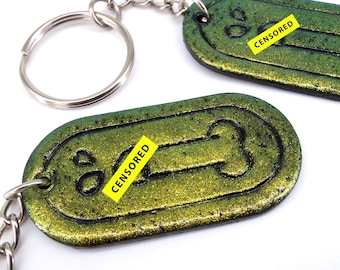Penis Keychain | Iridescent Color-Shift Handmade Keychain | Polymer Clay | Gag Gift | Offensive Gift