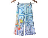 Pacman Cotton Printed Gender Neutral Toddler Pants Bellbottoms size 2T