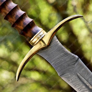 Medieval Handmade Fantasy Sword For Wall Decoration, Custom Made Replica Sword In Damascus Steel, Decorative Unique Sword For Wall Hanging bild 10