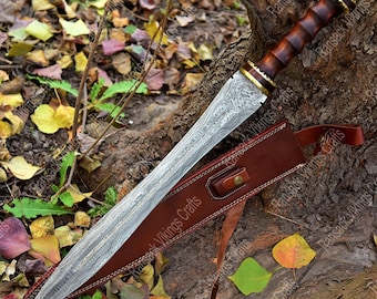 Medieval Handmade Fantasy Sword For Wall Decoration, Custom Made Replica Sword In Steel, Decorative Unique Sword With Sheath