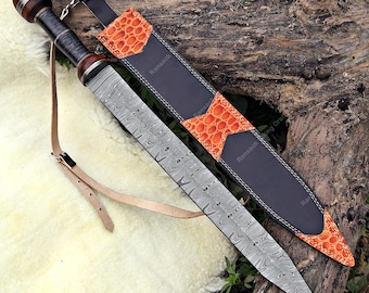 Fantasy Viking Roman Gladiator Sword, Medieval Cosplay Replica, Nordic Wall Art
