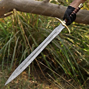 Medieval Handmade Fantasy Sword For Wall Decoration, Custom Made Replica Sword In Damascus Steel, Decorative Unique Sword For Wall Hanging bild 6