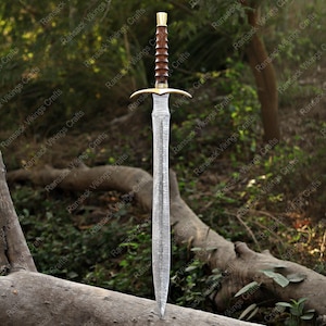 Medieval Handmade Fantasy Sword For Wall Decoration, Custom Made Replica Sword In Damascus Steel, Decorative Unique Sword For Wall Hanging bild 3