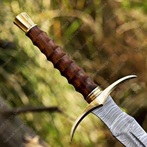 Medieval Handmade Fantasy Sword For Wall Decoration, Custom Made Replica Sword In Damascus Steel, Decorative Unique Sword For Wall Hanging bild 7