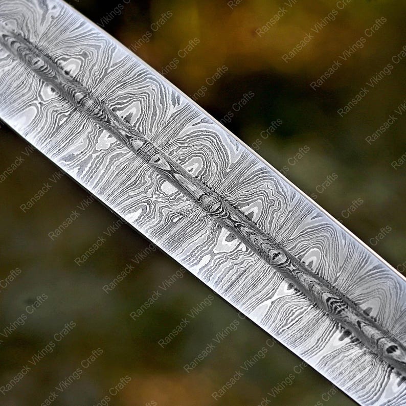 Medieval Handmade Fantasy Sword For Wall Decoration, Custom Made Replica Sword In Damascus Steel, Decorative Unique Sword For Wall Hanging bild 2