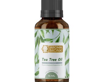 Aceite esencial puro de árbol de té: destilado al vapor, natural y puro (15 ml)