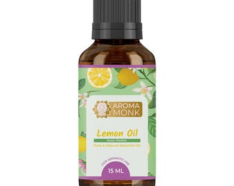 Lemon Essential Oil: 100% Pure, Steam Distilled, Aromatherapy