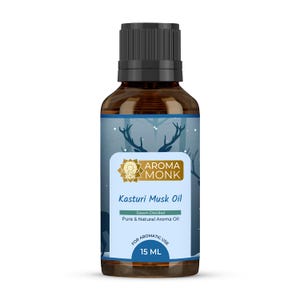 Pure Black Musk Essential Oil | 100% Pure & Natural Kasturi Musk Oil for Aromatherapy, Diffuser, Home Fragrance, Soap, Candle Making –15ml