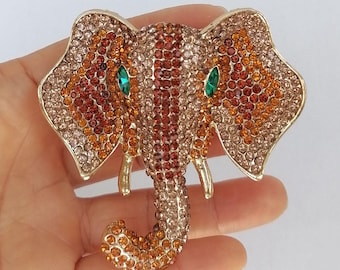 Kunststijl majestueuze olifant brochespeld met strass kristallen sieradencollectie CDB6643H